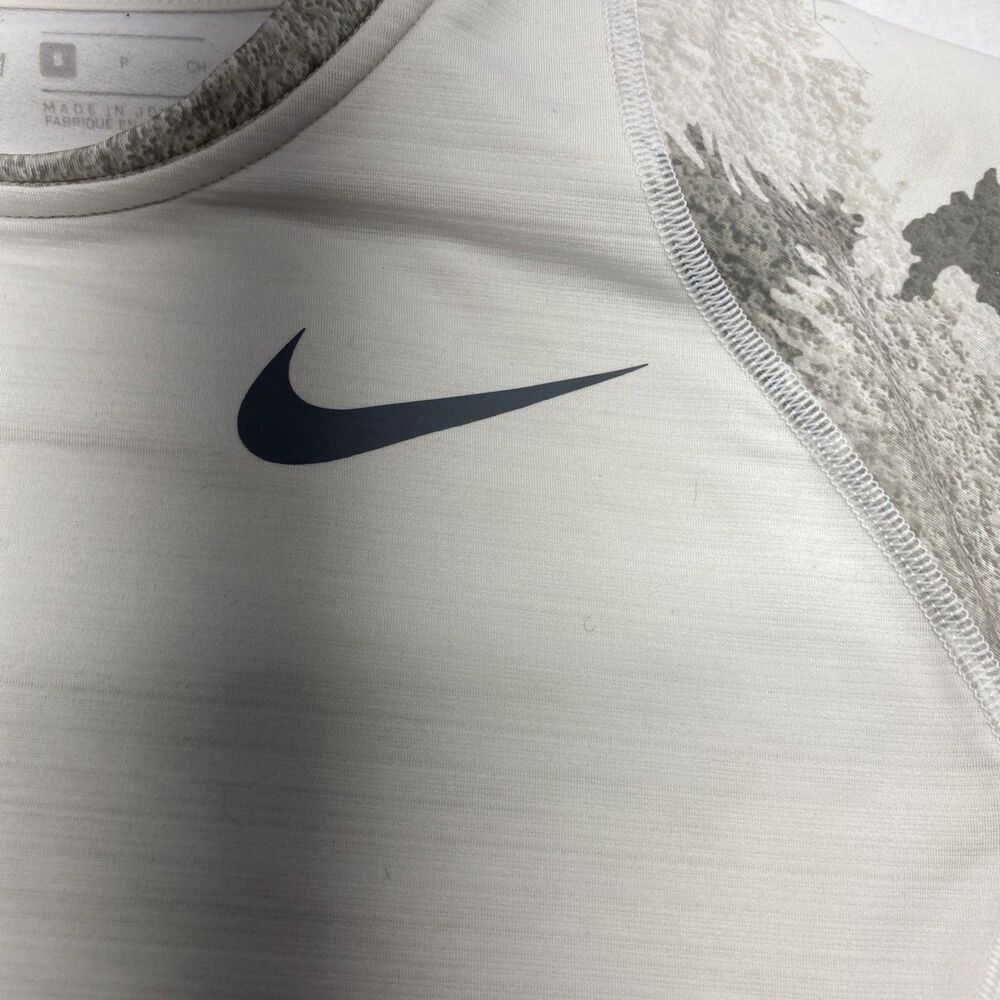 Nike Pro Hyperwarm Fitted Long Sleeve Shirt Men’s Small White Grey Camo - Picture 3 of 10
